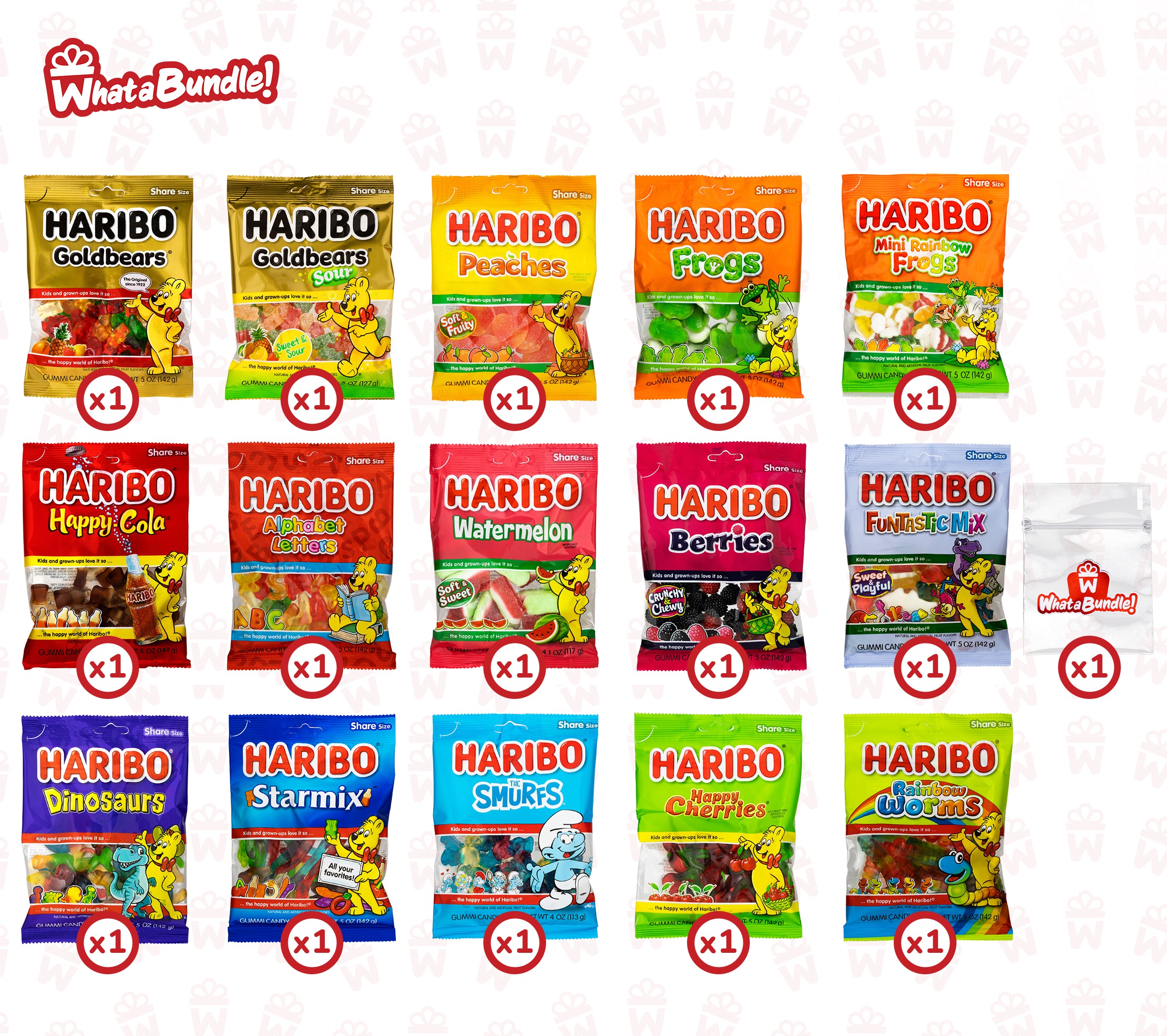 Haribo Gummies Variety Pack 15 Bags WhataBundle